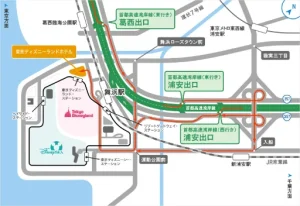 コンビニの場所と駐車場利用案内