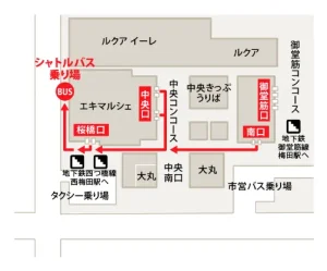 大阪駅のシャトルバス乗り場と行き方