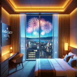 アンバサダーホテルで花火が見える部屋はどこ？見やすい部屋と方角のポイント