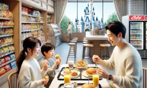 ディズニーランドホテルのコンビニの朝食で便利に過ごすためのポイント