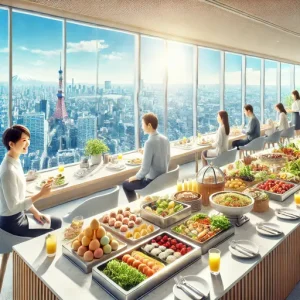 ストリングスホテル品川のレストランの絶景で楽しむ朝食とランチビュッフェ