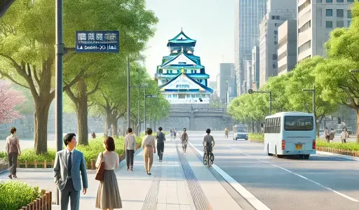 ホテルモントレラスール大阪から大阪城ホールへの安全で快適な行き方