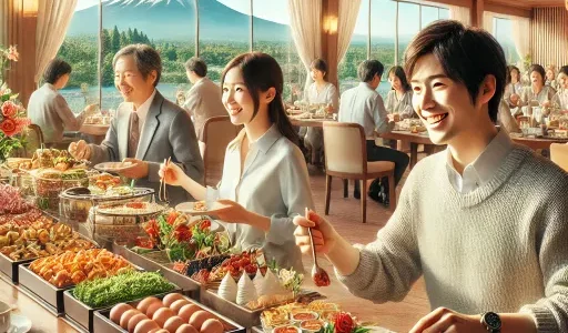 ラビスタ富士河口湖の朝食時間やバイキングの会場の雰囲気と口コミ評判