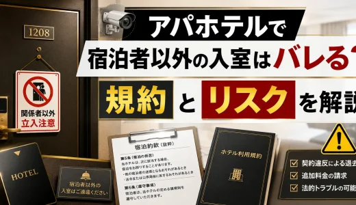 アパホテルで宿泊者以外の入室はバレる？規約とリスクを解説