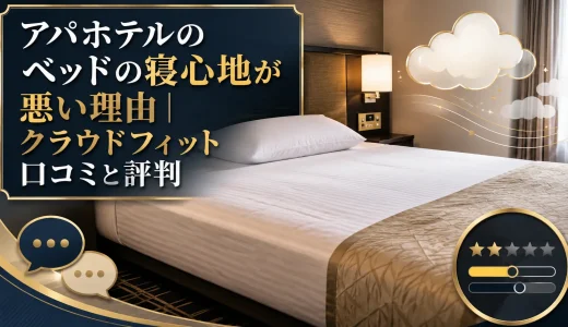 アパホテルのベッドの寝心地が悪い理由｜クラウドフィット口コミと評判