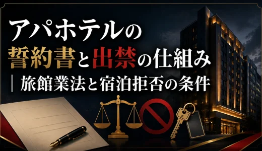アパホテルの誓約書と出禁の仕組み│旅館業法と宿泊拒否の条件