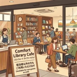 コンフォートホテルのライブラリーカフェで宿泊者以外の利用条件とチケット制度