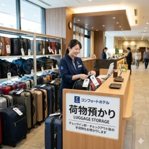 コンフォートホテルの荷物預かりの使い方！チェックイン前後の対応まとめ