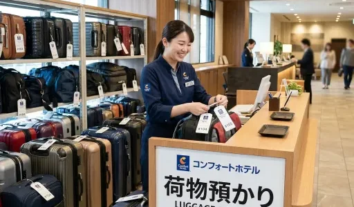 コンフォートホテルの荷物預かりの使い方！チェックイン前後の対応まとめ