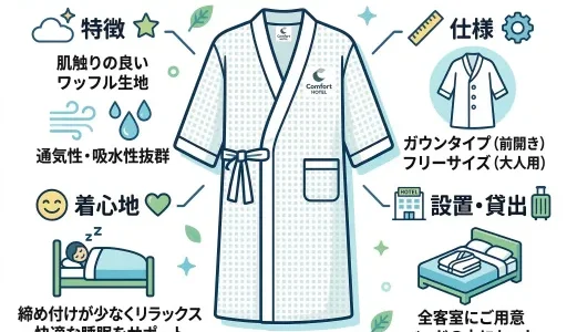 コンフォートホテル石垣島のパジャマ事情とアメニティ設備を詳しく