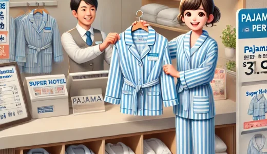 スーパーホテル奈良のパジャマの受取方法とパジャマ販売の有無