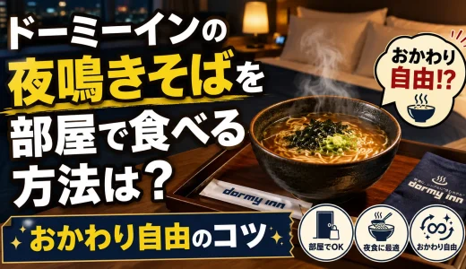 ドーミーインの夜鳴きそばを部屋で食べる方法は？おかわり自由のコツ