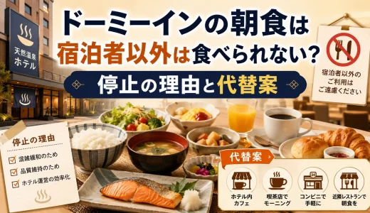 ドーミーインの朝食は宿泊者以外は食べられない？停止の理由と代替案