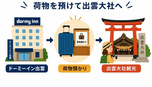 ドーミーイン出雲の荷物預かりと出雲大社観光の活用術まとめ