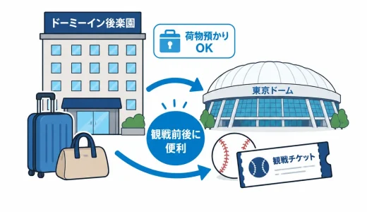 ドーミーイン後楽園の荷物預かりと東京ドーム観戦活用ガイド