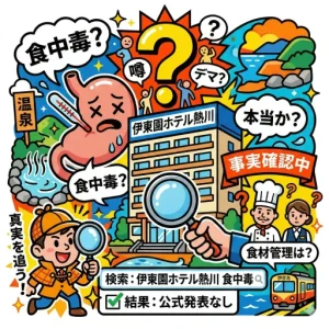 伊東園ホテル熱川の食中毒は本当か？昔の事例と現在の安全対策ガイド