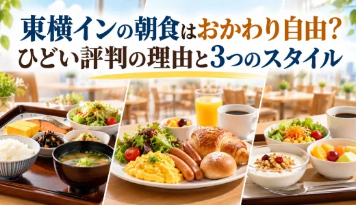 東横インの朝食はおかわり自由？ひどい評判の理由と3つのスタイル