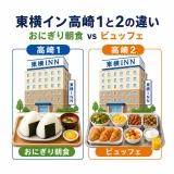東横イン高崎1と2の違い｜おにぎり朝食とビュッフェで選ぶ宿泊術