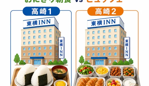 東横イン高崎1と2の違い｜おにぎり朝食とビュッフェで選ぶ宿泊術